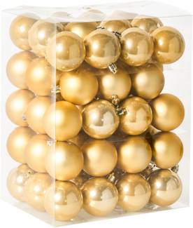 Weihnachtskugel 60er Set FEGEN Gold