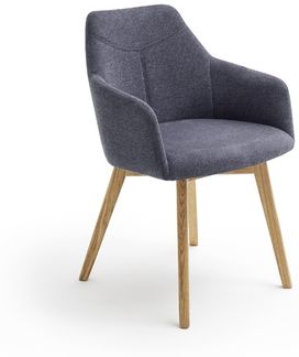 Polsterstuhl >JACKSON< Drehfunktion 180°, in nachtblau, Capulet - 57x84x57cm (BxHxT)