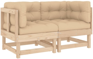 vidaXL Ecksofas mit Kissen 2 Stk. Massivholz Kiefer 825450