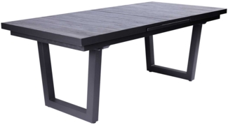 Gartentisch Keramo , Keramik , Grau, Schwarz , 200 x 76 x 100 cm