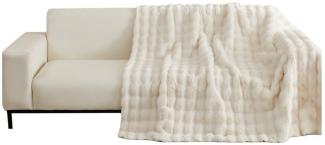 Wohndecke Kunstfelldecken Sofadecke Bubble Blanket, Polyester Fleecedecke, Decken, BTTO, Sofadecke Bubble Kaninchenfellimitat Flausch 180X180, 180X230, 180X300cm