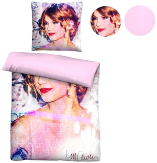 SID MAURER Mikrofaser Bettwäsche 0561806 TAYLOR SWIFT ROSE, rose, 1x 135x200 cm + 1x 80x80 cm