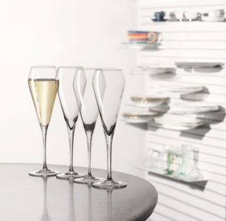 Spiegelau Willsberger Anniversary Champagnerkelch, 4er Set, Sektkelch, Proseccokelch, Sektglas, Proseccoglas, Champagnerglas, Kristallglas, 240 ml, 1416175