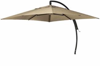 Ampelschirm Easy Sun 320x320 cm, anthrazit / taupe Bezug taupe, 100% Olefin