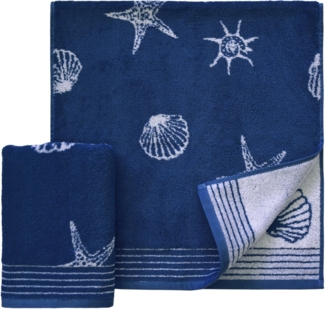 Dyckhoff Handtücher Seashell, Walkfrottee (2-St), mit Muschelmuster