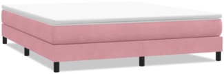 vidaXL Boxspringbett ohne Matratze Rosa 180x220 cm Samt 3315890