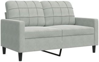vidaxl 2-Sitzer-Sofa 120 cm Samt, Hellgrau