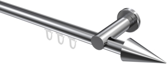 Innenlauf-Gardinenstangen-Set Platon Savio 100 cm, 1-läufig, 20 mm Ø Chrom