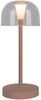 Light & More LED Akku-Tischleuchte Gomba beige dimmbar