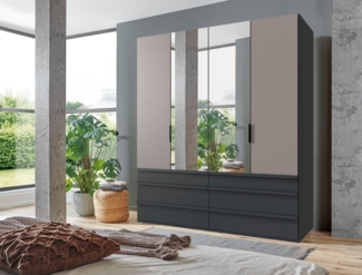 Wimex Falttürenschrank Oxford by fresh to go, in 3 Breiten und 2 Höhen, Made in Germany (mit Schubladen, wahlweise mit oder ohne Spiegel) mit hochwertigen Falttüren für den perfekten Überblick