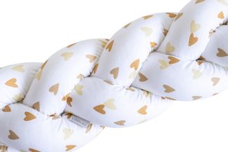 Loolay Nestchenschlange Geflochtenes Kissen Zierkissen Dekokissen Bettumrandung HERZ Beige, (Zugluftstopper Zugluft Schlange Wickeltischumrandung Babybett Kinderzimmer Schutz, Wohndeko Bettschlange 100 150 200 300 400 cm & Länge auf Anfrage), Zugluftst...