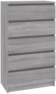 vidaXL Schubladenschrank Grau Sonoma 60x36x103 cm Holzwerkstoff 823022