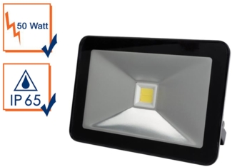 50 Watt LED Strahler ALU, 4000 Kelvin Neutralweiß, IP65, 18x26cm