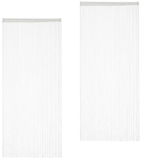 4 x Fadenvorhang weiß 90x245 cm