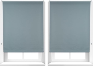 2 x Verdunkelungsrollo grau 90x160 cm 10023035