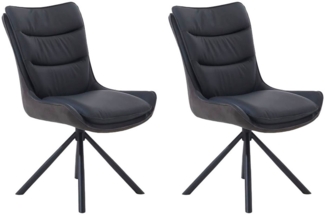 Jockenhöfer Gruppe Drehstuhl Maurice (Set, 2 St) (Set, 2 St), Echtleder, inklusive Drehfunktion (360), Materialmix