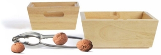 LIVOO Nussknacker LIVOO Nussknacker Set Nussschalen Edelstahl Nussbrecher Holzschale