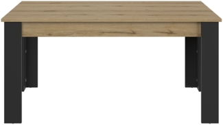 Calicosy Rechteckiger Tisch 4 Beine 1 Verlängerung L200 cm - TRUST - Braun
