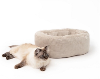 LucyBalu Tierbett DINGHY Katzenbett waschbar, Katzen Schlafplatz, Katzenkissen