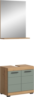 Xonox Scout Badkombination (B/H/T: 60x191x34 cm) in Salbei und Artisan Eiche Nachbildung