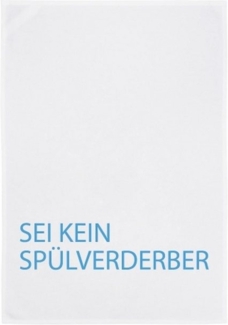17,30 Hamburg Geschirrtuch SEI KEIN SPÜLVERDERBER, Blau, (1-tlg), 50x70 cm, Siebdruck
