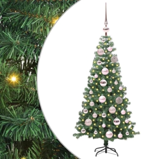 vidaXL Weihnachtsbaum mit 150 LEDs mit Ständer Grün 120 cm PVC 3396360