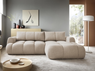 Mirjan24 Ecksofa Messirt , dunkelbeige, Seite: Rechts