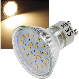 LED Strahler GU10 "H40 SMD"120°, 3000k, 330lm, 230V/3W, warmweiß