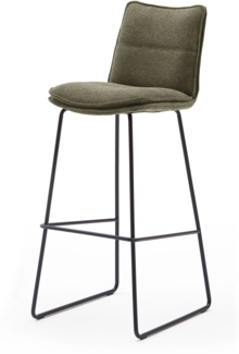 2er Set Barhocker Hampton - Olive / Schwarz