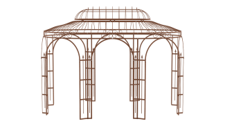 ELEO Eisenpavillon oval Verona 4 x 2,85 m unbeschichtet