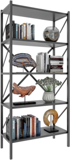 VCM Standregal Insasi 918404 Anthrazit H. 160 x B. 66 x T. 34 cm