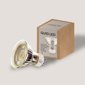 s.luce GU10 LED Leuchtmittel Warmweiß 2700K 450lm Dimmbar Chrom, Klar