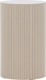 ebuy24 Couchtisch Lenox Ecktisch Ø30 cm Sockel beige.