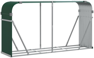 vidaXL Kaminholzunterstand Grün 234x45x100 cm Verzinkter Stahl 364545