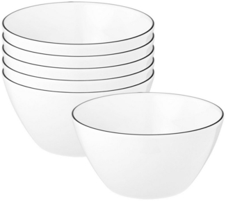 Seltmann Weiden Lido Black Line Müslischale ø 15 cm 6er Set