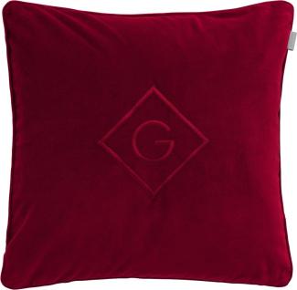 Gant Home Kissenhülle Velvet G Cushion Samt Ruby Red (50x50 cm) 853080301-630