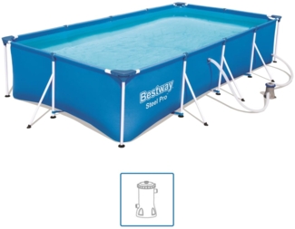 Bestway Steel Pro Swimmingpool Set Rechteckig 400x211x81 cm 56424 3202422