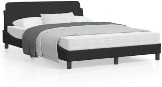 vidaXL Bettgestell "Dover" Schwarz 120x200 cm Samt 373154