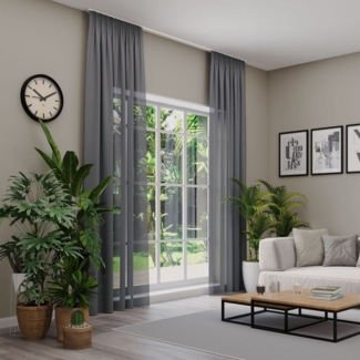 Neutex for you! Vorhang nach Maß EVA (1 St), Multifunktionsband, transparent, Uni-Voile mit elegantem Glanz