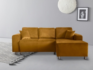 Guido Maria Kretschmer Home&Living Ecksofa Györ, L-Form, wahlweise mit Bettfunktion und Bettkasten incl. 2 Zierkissen