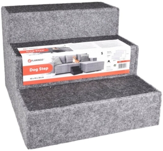 Flamingo Haustiertreppe Treppe Velta Filz grau/dunkelgrau