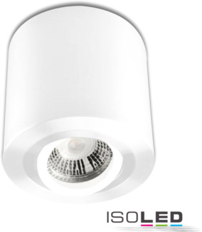 ISOLED Deckenaufbauleuchte rund für GU10/MR16, Alu weiß, exkl. Leuchtmittel