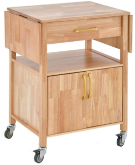 COSTWAY Küchenwagen, mit klappbarer Arbeitsplatte & Schublade, 114x51x88cm