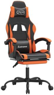 vidaXL Gaming-Stuhl mit Fußstütze Drehbar Schwarz & Orange Kunstleder [349585]