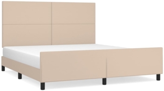 vidaXL Bettgestell mit Kopfteil Kunstleder Braun 160x200 cm