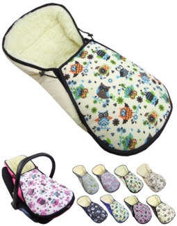 BambiniWelt by Rafael K. Fußsack Winterfußsack für Babyschale kompatibel mit Maxi-Cosi mit Wolle