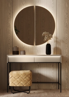 yourhouse24 Schminktisch TREND Schlafzimmer TS-09 - sandbeige/schwarz