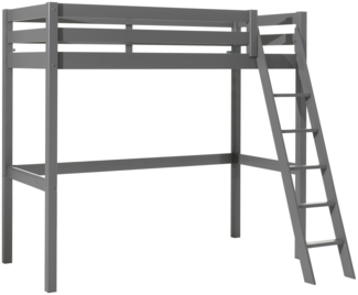 Hochbett Karolina 209x165x190 Kinderbett Massivholz grau