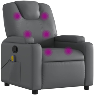 vidaXL Massagesessel Relaxsessel Grau Kunstleder 3205545