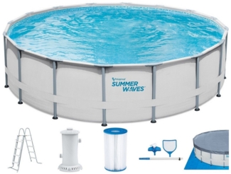 SUMMER WAVES Framepool TW43-P4001648B0EU Frame Elite Pool 488x122 cm mit Filterpumpe